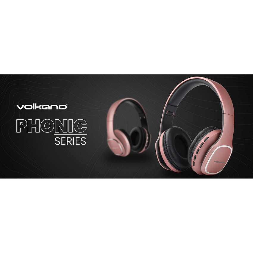 Volkano Phonic Series Bluetooth Full-Size Headphones - Rose Gold - image 20