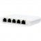 UBIQUITI Flex Mini; (4) GbE ports; (1) GbE PoE input port for power; Optional powering with included 5V, 1A USB-C adapter.