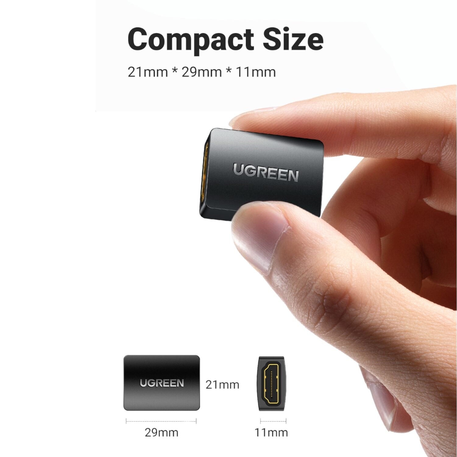 UGREEN 20107-20107 HDMI Female to Female Adapter - Black - image 3