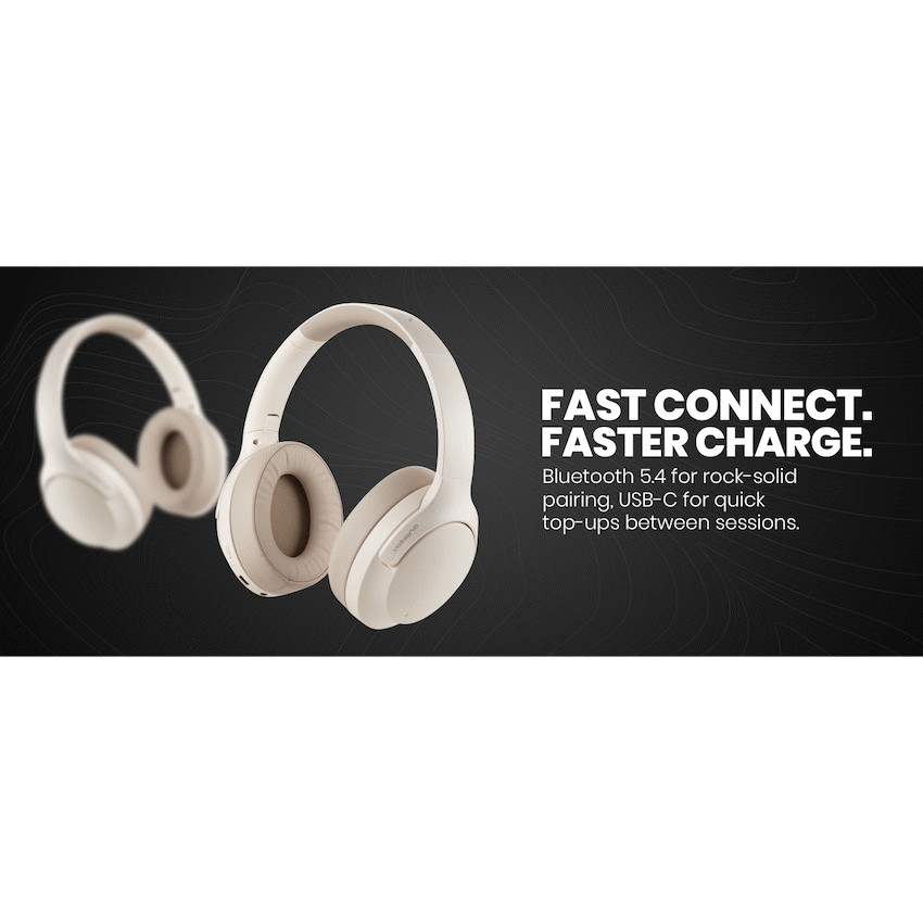 Volkano Odyssey ANC Bluetooth Wireless Headphone - Nude - image 21
