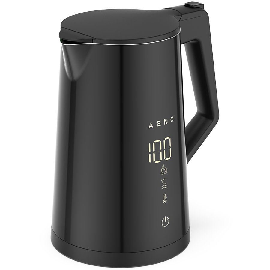AENO EK7S Smart Electric Kettle, Wi-Fi, 1.7L, Temp Control, Strix, Black