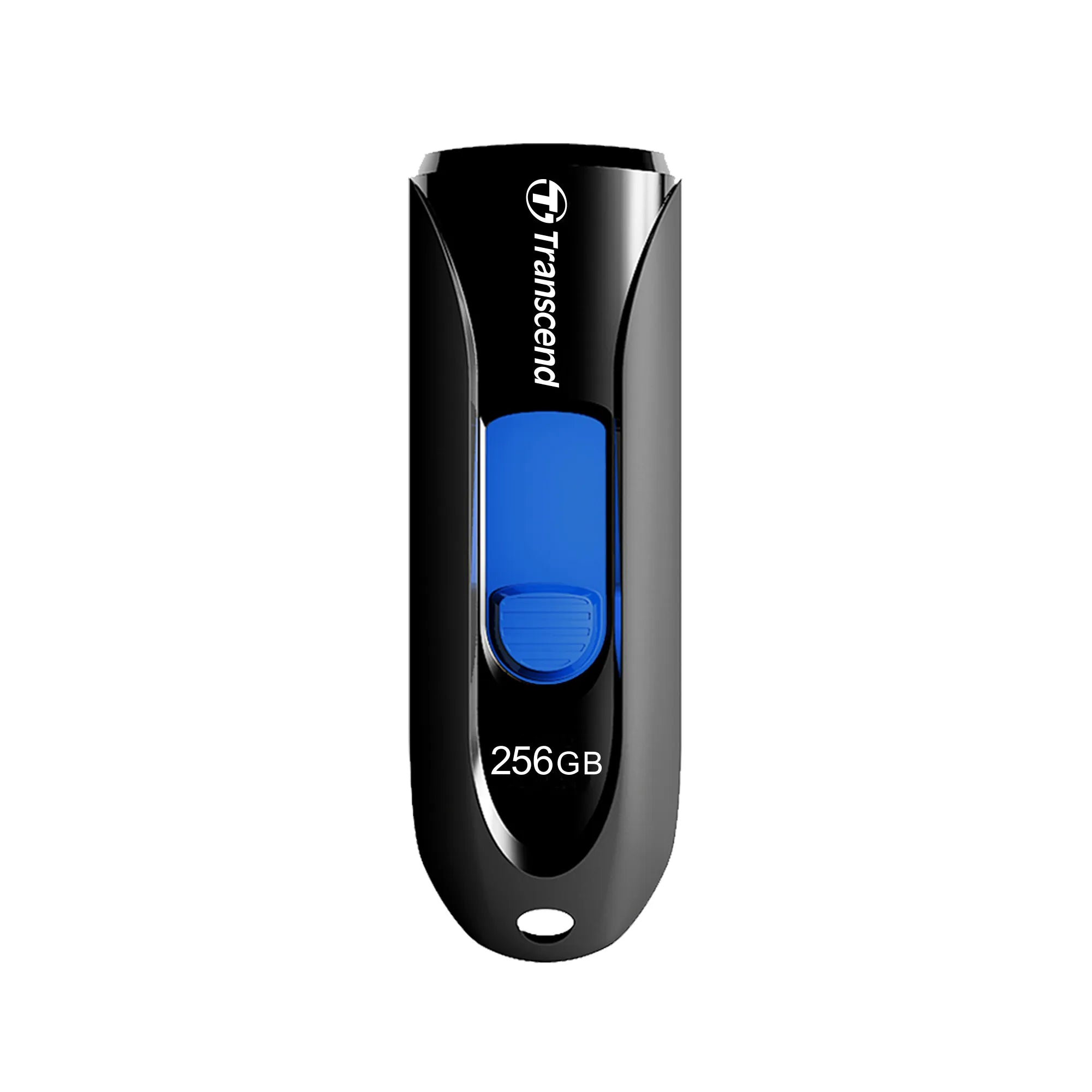 TRANSCEND 256GB JF790 USB3.1 GEN 1 CAPLESS FLASH DRIVE - BLACK AND BLUE - image 4