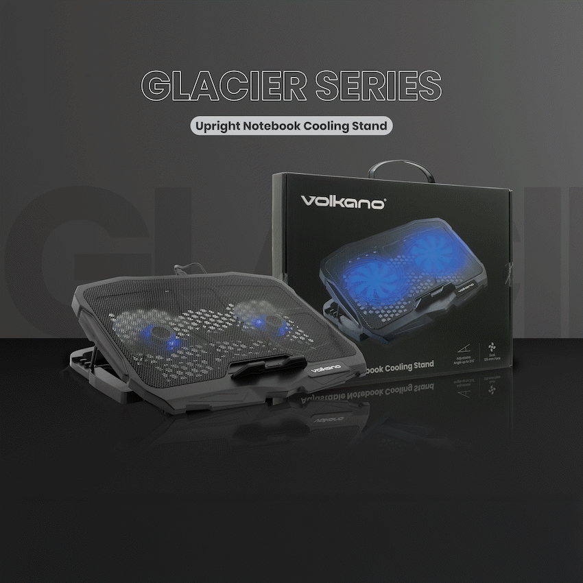 Volkano Glacier Series Upright Notebook Cooling Stand with Dual Fans - image 22