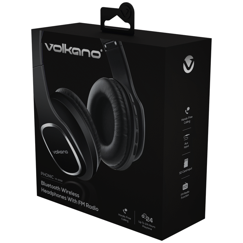 Volkano Phonic Series Bluetooth Full Size Headphones - Black - image 22