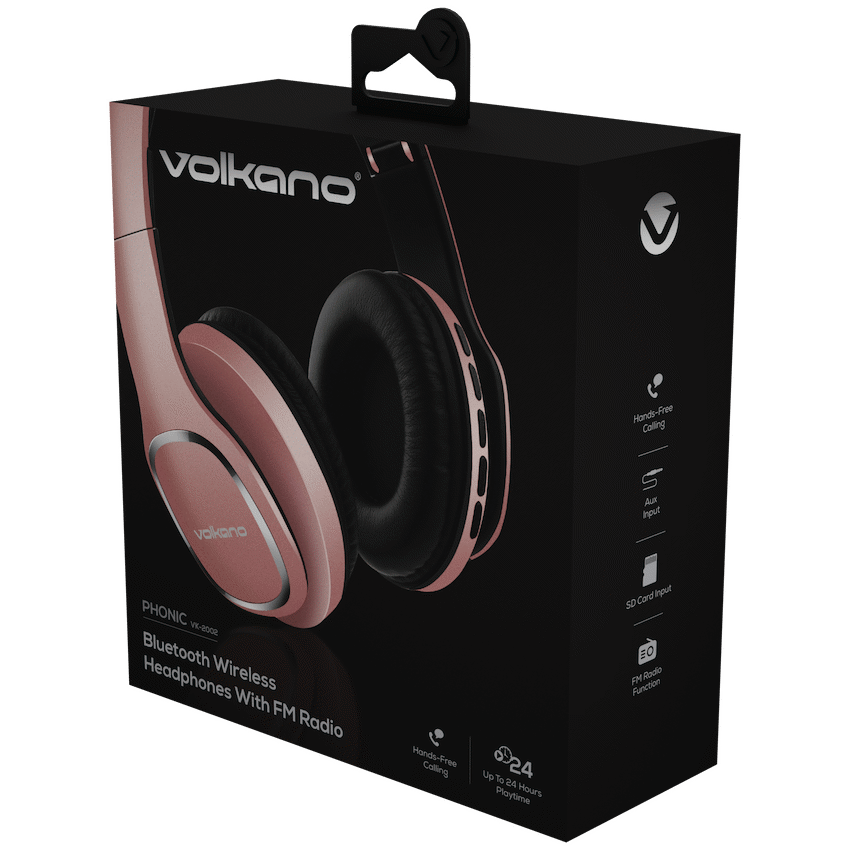 Volkano Phonic Series Bluetooth Full-Size Headphones - Rose Gold - image 22