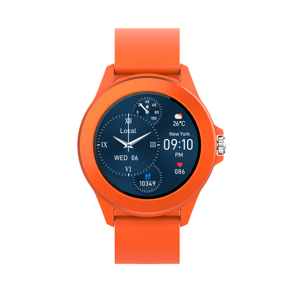 Volkano Splash Series Round Smartwatch - Orange