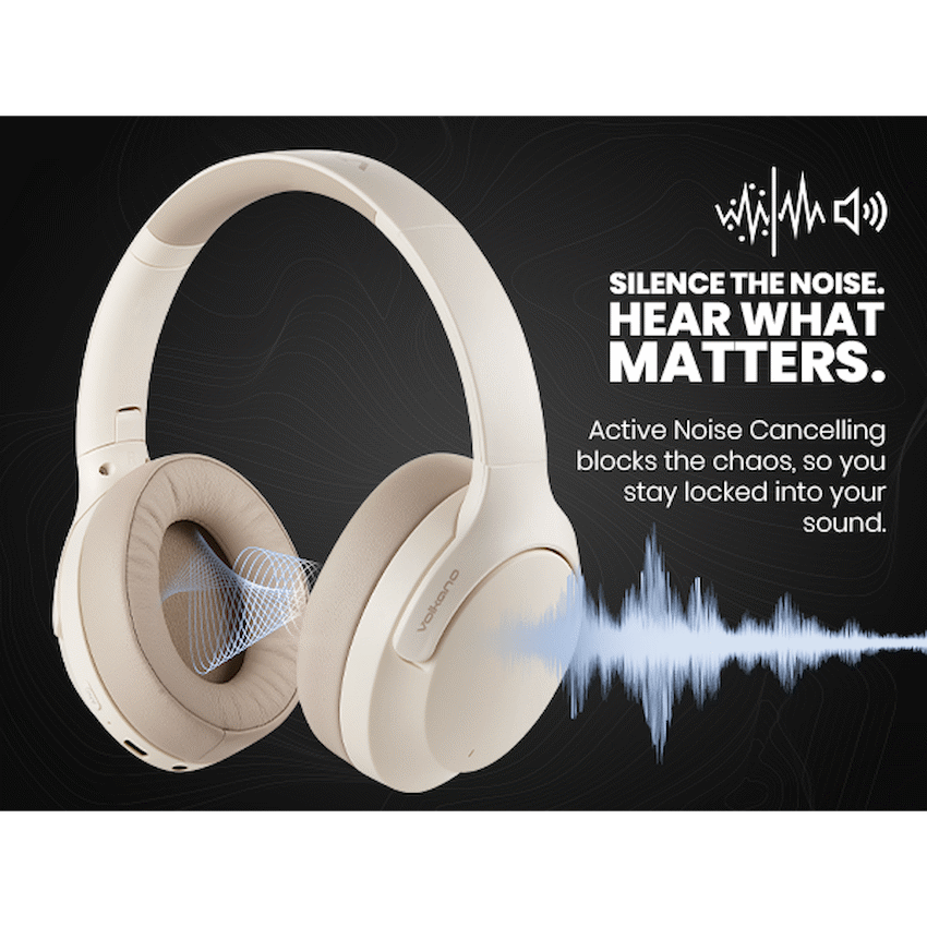 Volkano Odyssey ANC Bluetooth Wireless Headphone - Nude - image 23