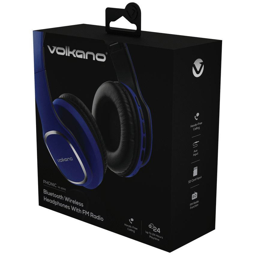 Volkano Phonic Series Bluetooth Full Size Headphones - Blue - image 23