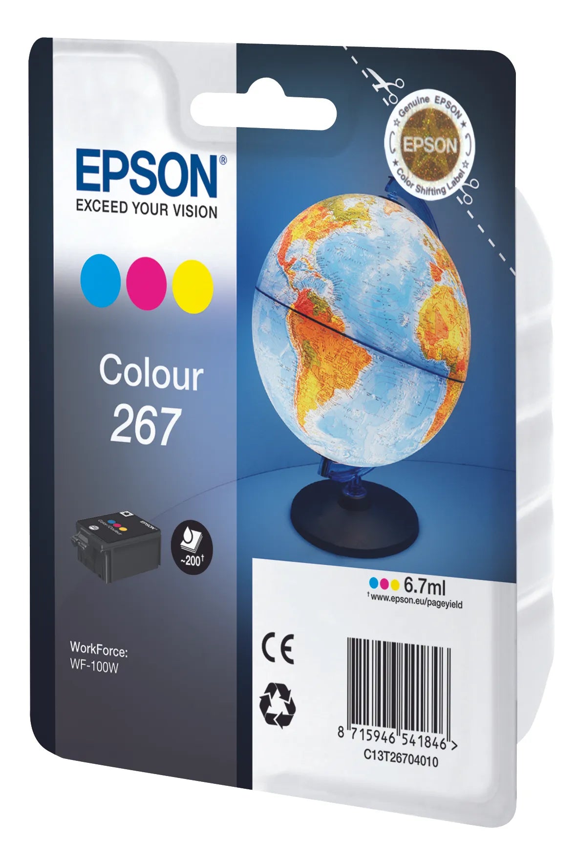 Epson 267 Globe Single Colour Ink - WF-100W - image 2