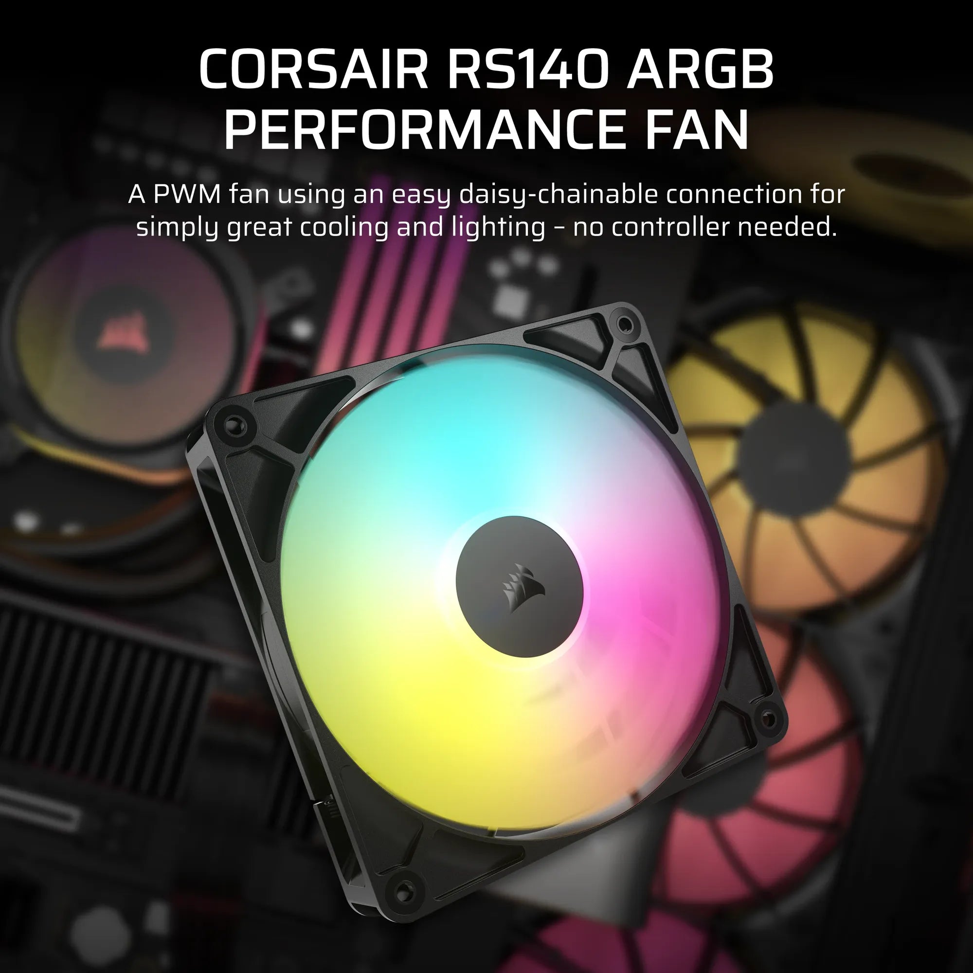 Corsair RS140 ARGB 140mm PWM Fans Dual Pack