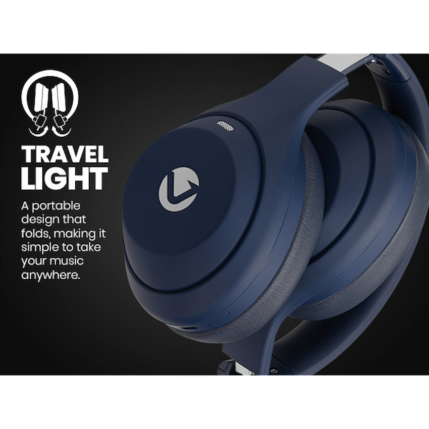 Volkano SoundSweeper Series Active Noise Cancelling bluetooth Headphones - Blue - image 24