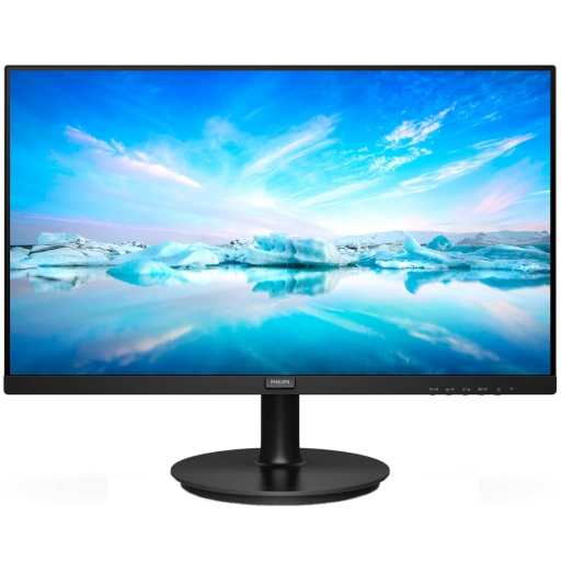 Philips Monitor 21,5" VA Panel, 1920x1080 @ 100hz, VGA, HDMI, Cables incl, LowBlue, Flicker-Free, VESA, 3 Year Warranty