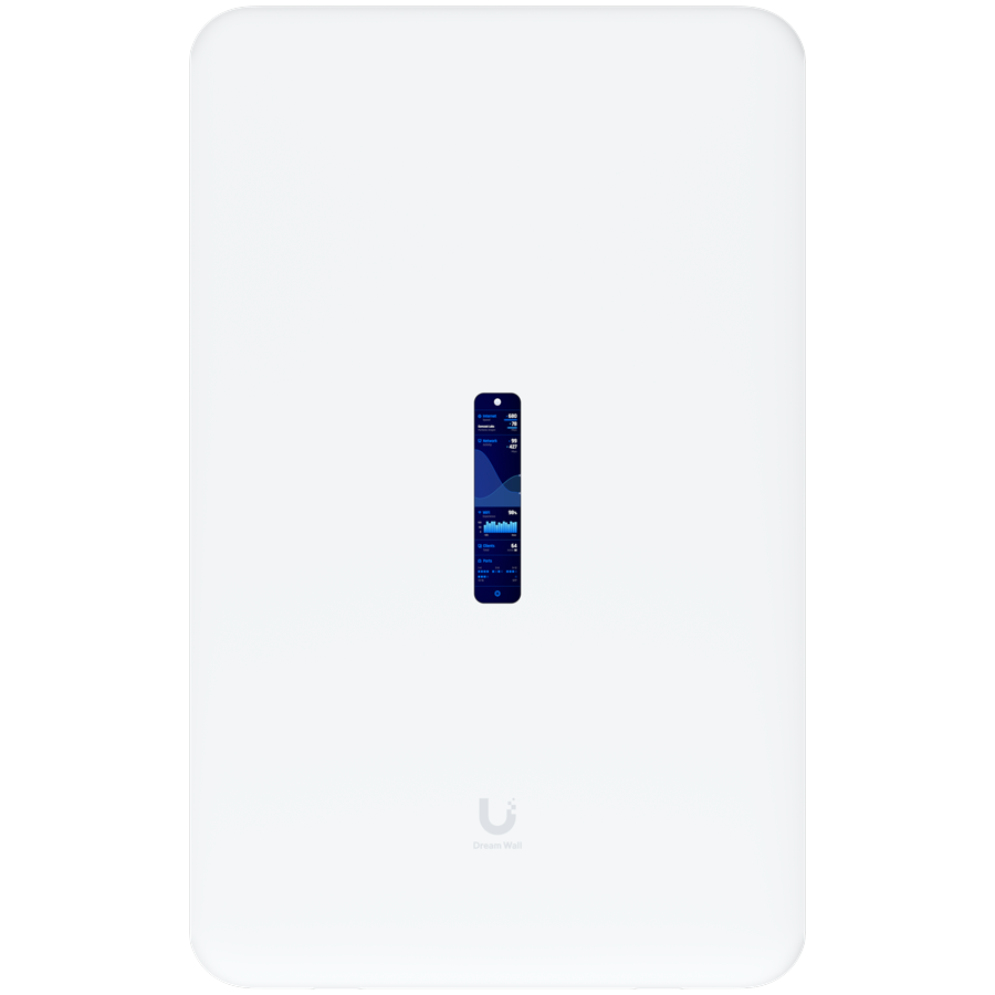 Ubiquiti UDW Dream Wall all-in-one internet gateway, WiFi access point, UniFi Console with an abundance of PoE ports, Integrated Enterprise WiFi6 (4x4 MIMO), 3.5+ Gbps routing, 1) 10G SFP+, (17) GbE RJ45 LAN ports including (4) PoE++, (4) PoE+
