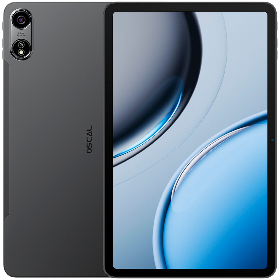 OSCAL Pad 100 LTE Tablet, 12'' 2K FHD+IPS 1200*2000 120Hz incell, Octa-core T615 up to 1.8 GHz, 6GB/256GB,Camera: Front 8MP+Rear 16MP,Wi-Fi 5,BT5.0, 9000mAh Battery, Android 15, Grey