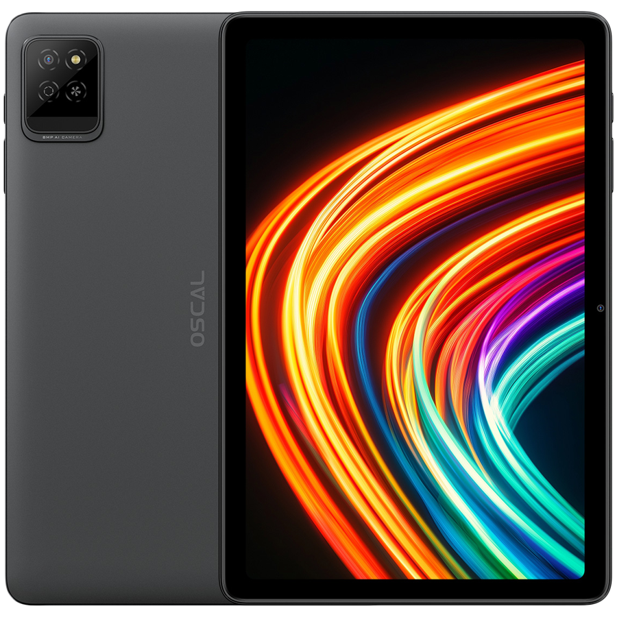 OSCAL Pad 30 WiFi Tablet, 10.1'' HD+ IPS 800*1280 60Hz, Quad-core T310 up to 2.0GHz, 4GB/128GB, Camera: Rear 8MP, Front 5MP, Dual Band WiFi 5, BT5.0, 6600mAh Battery, Android 15,Grey