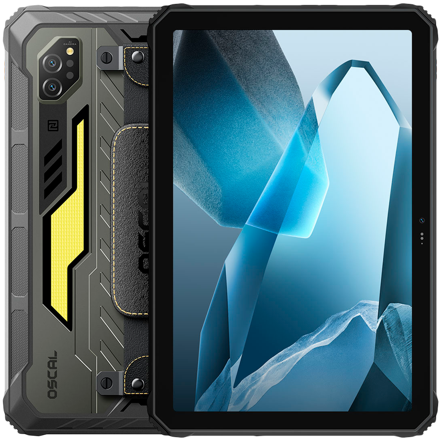 OSCAL Rugged Tab Spider 10 LTE 11-inch FHD IPS 1920x1200 120Hz Octa-core G81 up to 2.0 GHz RAM 8GB ROM 256GB Cam Rear 16+20MP night vision Front 13MP 4G LTE WiFi5 BT 5.0 Battery 22000mAh GPS & IP68/IP69K/MIL-STD-810H Android 15 Black