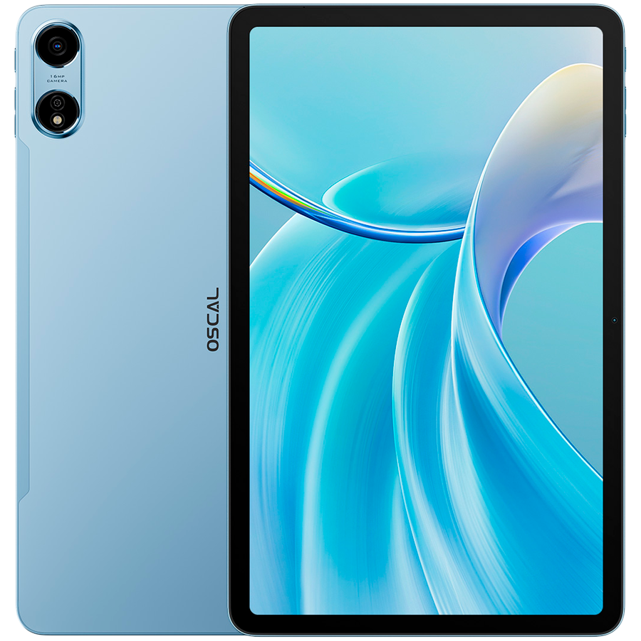 OSCAL Pad 100 LTE Tablet, 12'' 2K FHD+IPS 1200*2000 120Hz incell, Octa-core T615 up to 1.8 GHz, 6GB/256GB,Camera: Front 8MP+Rear 16MP,Wi-Fi 5,BT5.0, 9000mAh Battery, Android 15, Blue