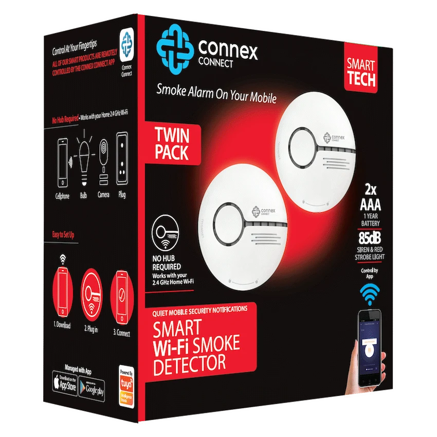 Smart Wi-Fi Smoke Detector Alarm Twin Pack - image 26