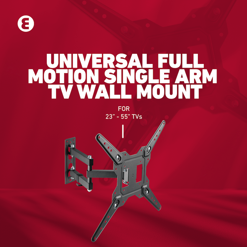Ellies Solid series Full Motion Single Arm Tv Wall Mount For 23" - 55" TVs - image 26