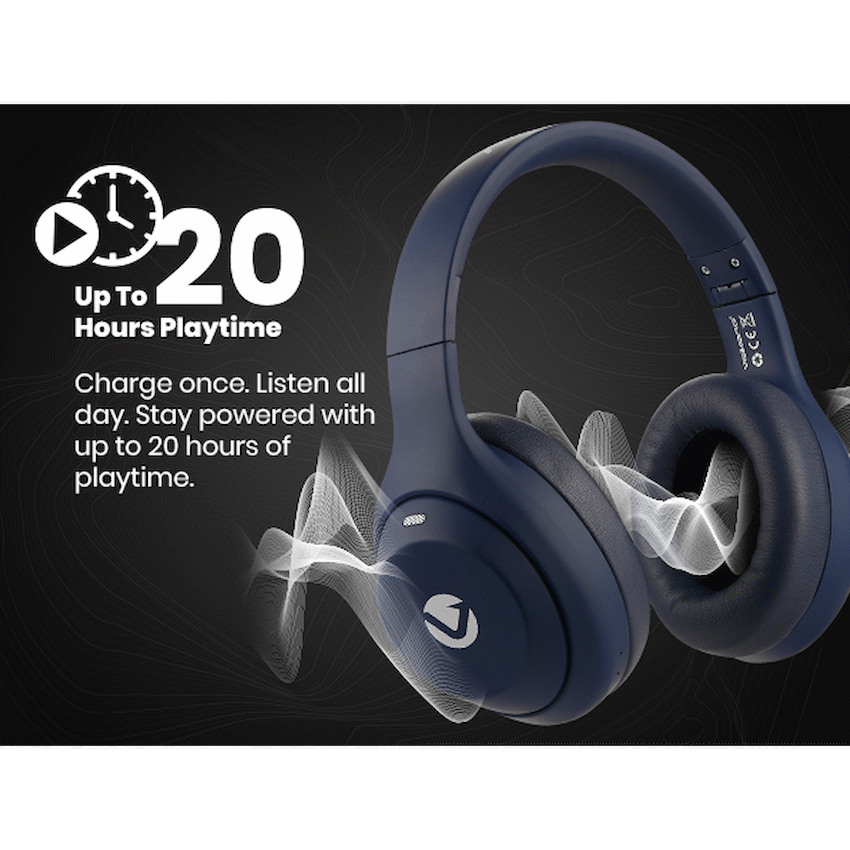 Volkano SoundSweeper Series Active Noise Cancelling bluetooth Headphones - Blue - image 26