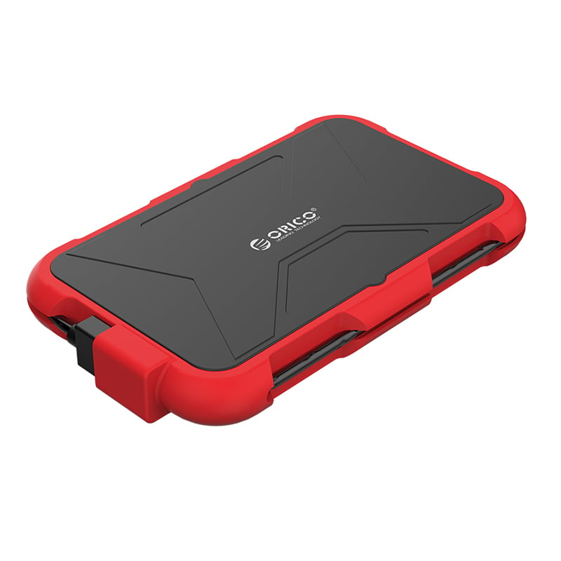 ORICO 2.5″ USB3.0 External HDD Silica Gel Enclosure – Red