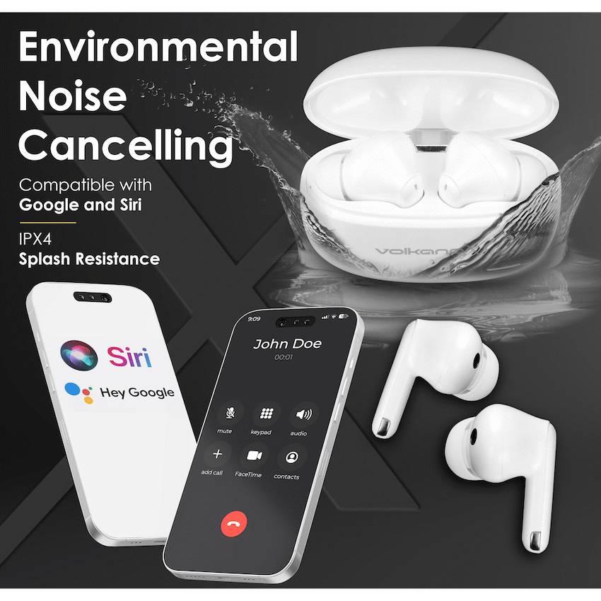 VolkanoX VXT200S Hybrid ANC TWS Earphones - White - image 27