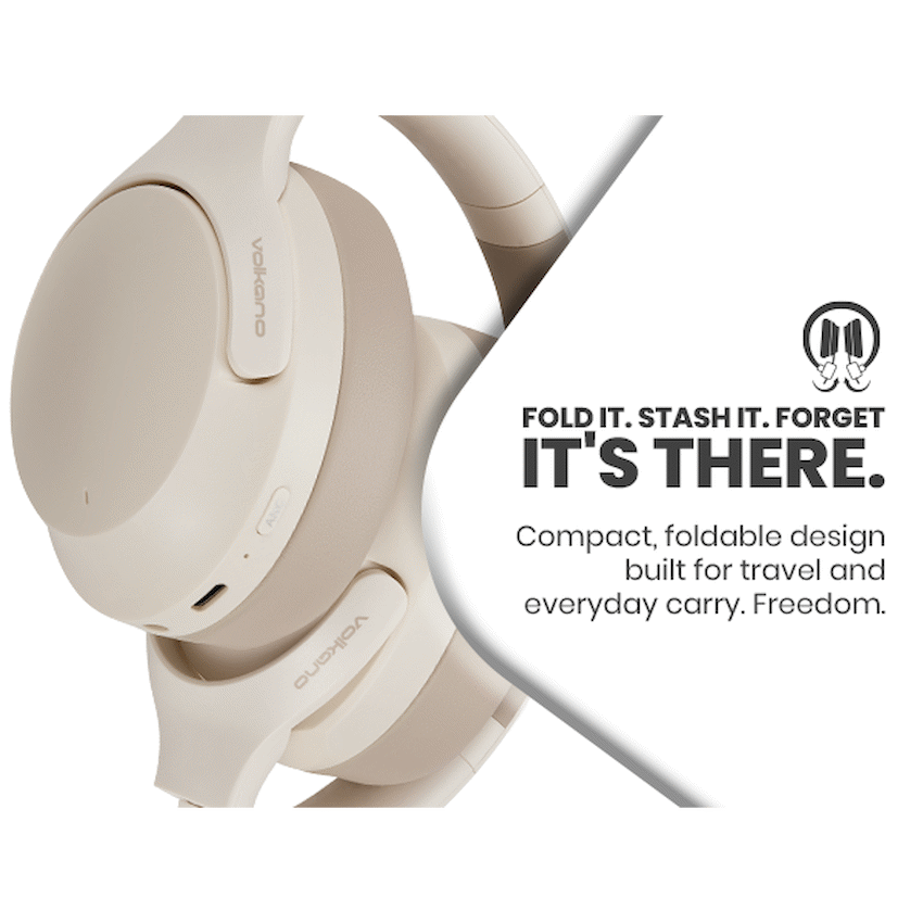 Volkano Odyssey ANC Bluetooth Wireless Headphone - Nude - image 27