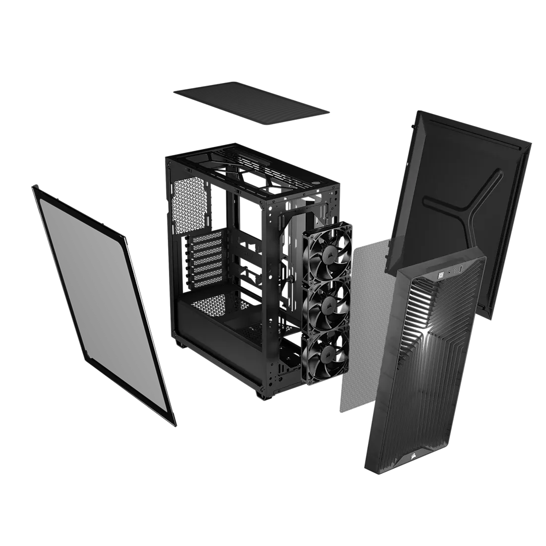 3200D RS Mid-Tower PC Case; 3x RS120 fans incl - Smoke. - image 5