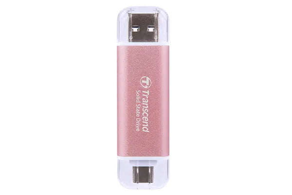 TRANSCEND 1 TB ESD310P USB3.2 TYPE A & C (USB 10Gbps) OTG COMPACT PORTABLE SSD  - Read 1050MB/s Write 950 MB/s - Pink - image 2