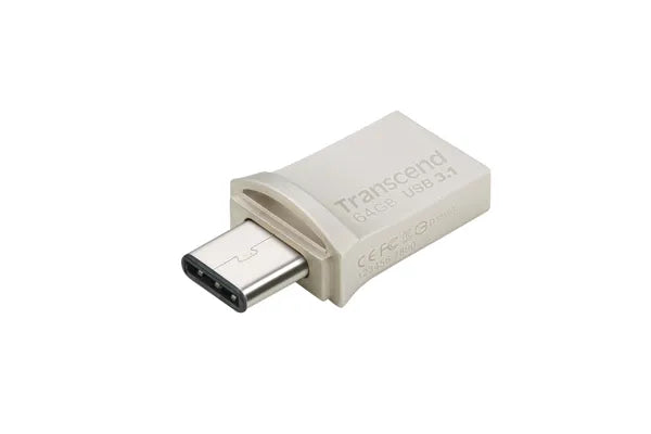 TRANSCEND 64GB JETFLASH 890 USB-C & USB 3.1 OTG FLASH DRIVE - SILVER - image 11