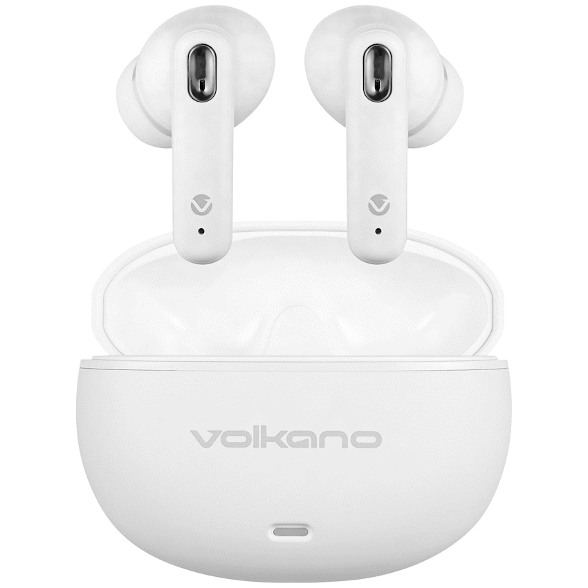 Volkano Pulse Series True Wireless Earphones with Charging Case - White - image 2