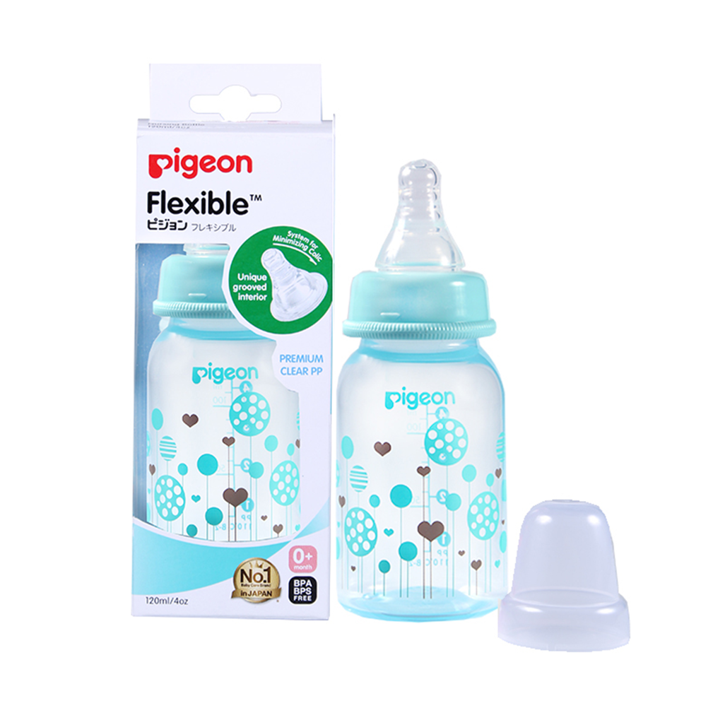 Pigeon Flexible Bottle STD Neck Blue 120ml