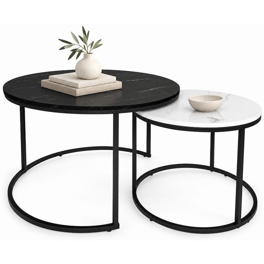 Everfurn Nile Nesting Coffee Table - Ying Yang - image 2
