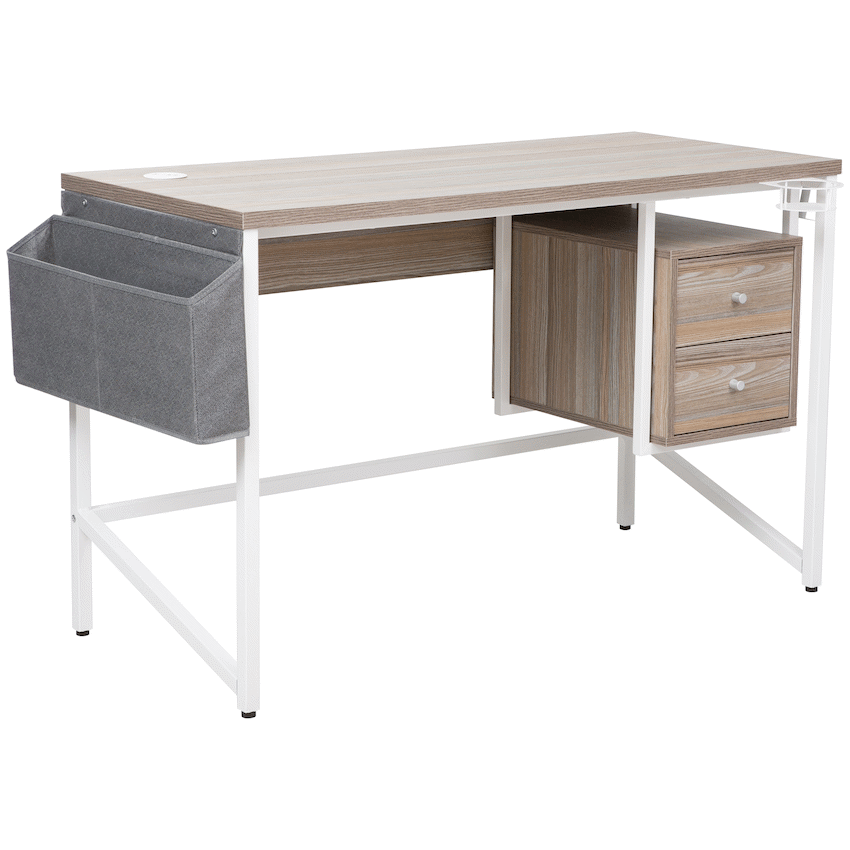 Everfurn Premium Baquil Smart Desk, 2 x 3.1 USB Ports - image 2