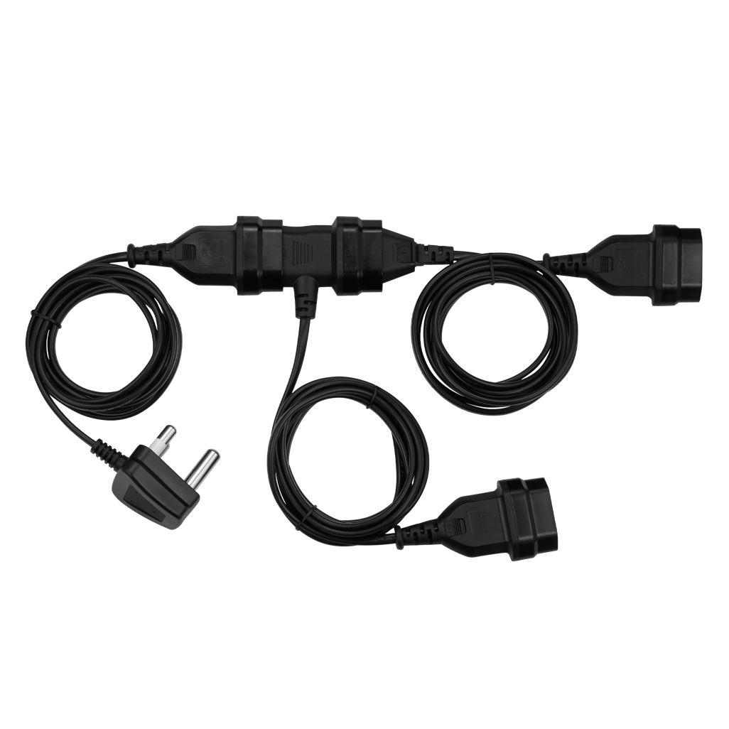 Switched Easy Cable Extender Daisy Chain Kit 6m Total - Black