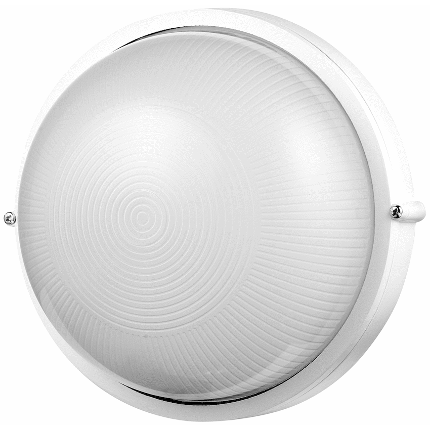 Ellies Illume Series - AC Round Bulkhead - Aluminium + Glass - E27 Base -WT - image 2