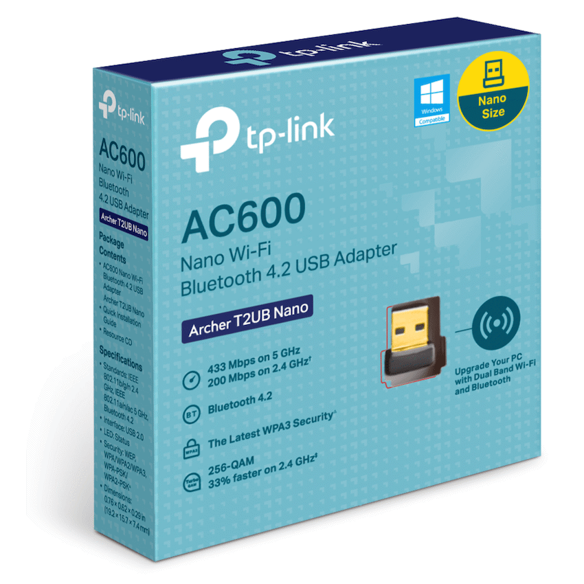 TP-Link Archer T2UB Nano AC600 Nano Bluetooth Wireless USB Adapter - image 2