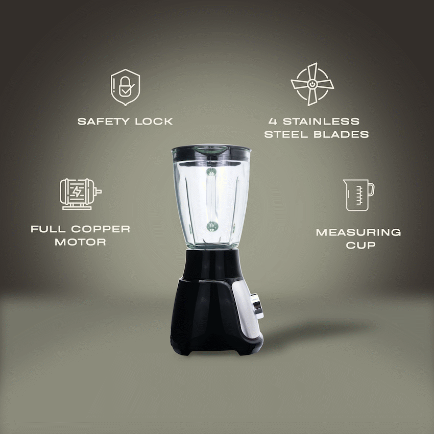 Elektra - 500w 1.5l Jug Blender (Glass Jug) - image 2