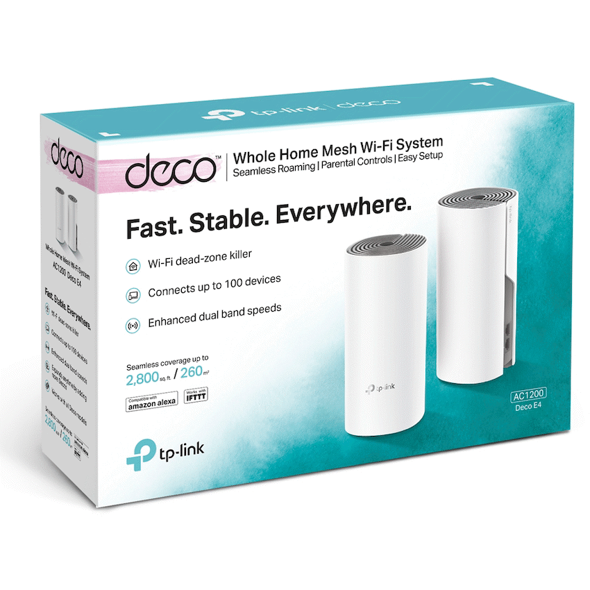 TP-Link Deco E4 (2-Pack) AC1200 Whole-Home Mesh Wi-Fi System - image 2