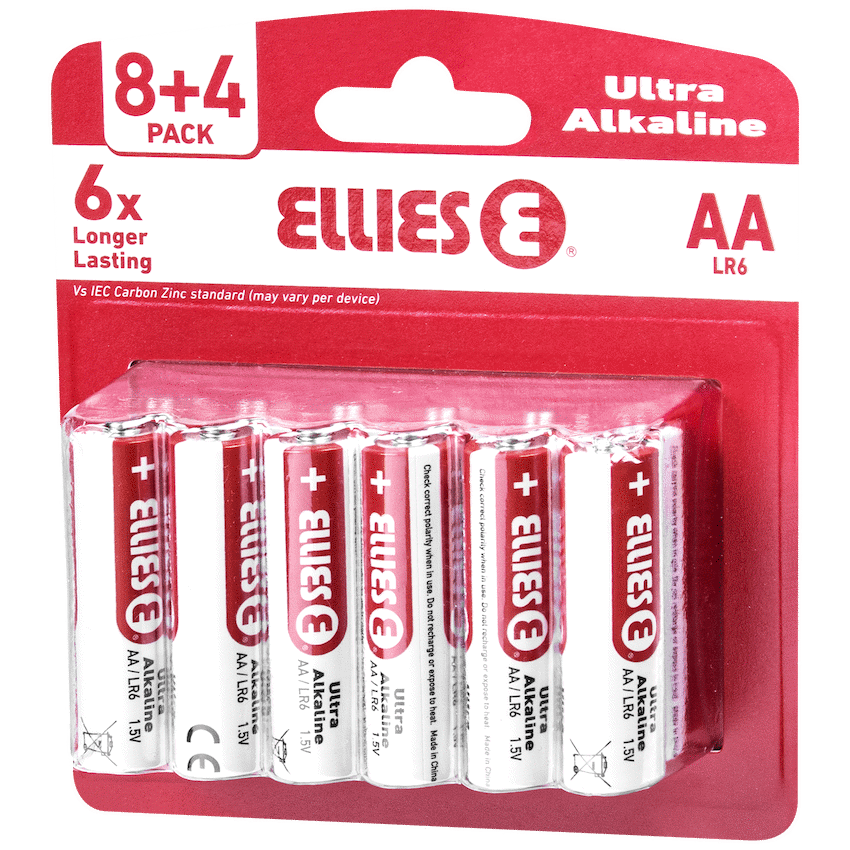 Ellies Ultra Series - Alkaline Batteries AA 8+4 Value Pack - WT - image 2