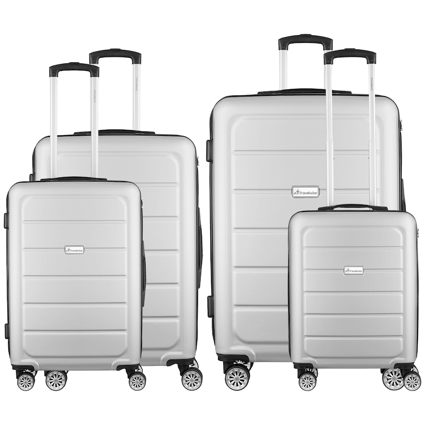 Travelwize Maple ABS 4-Wheels Spinner 4Pc Luggage Set Silver - image 2
