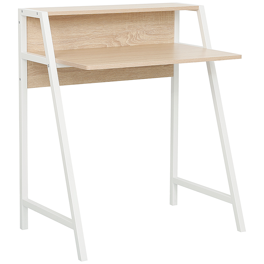Everfurn Orchid Desk with Monitor Shelf, Powder Coated Steel - image 2