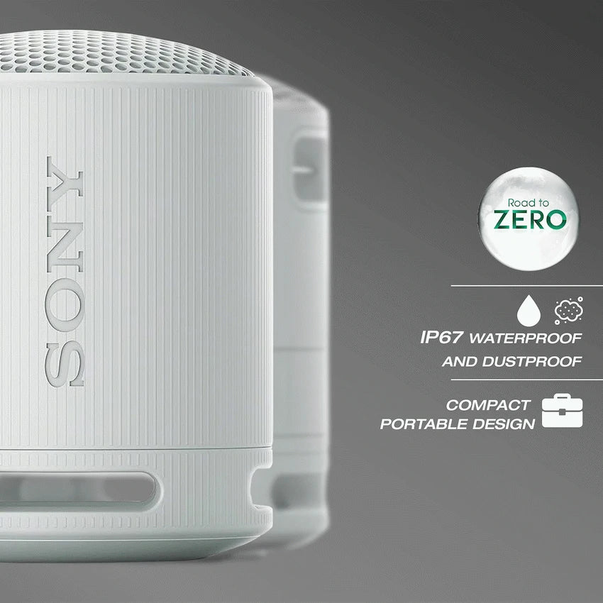 Sony XB100 Portable Bluetooth Speak - Light Grey - image 2