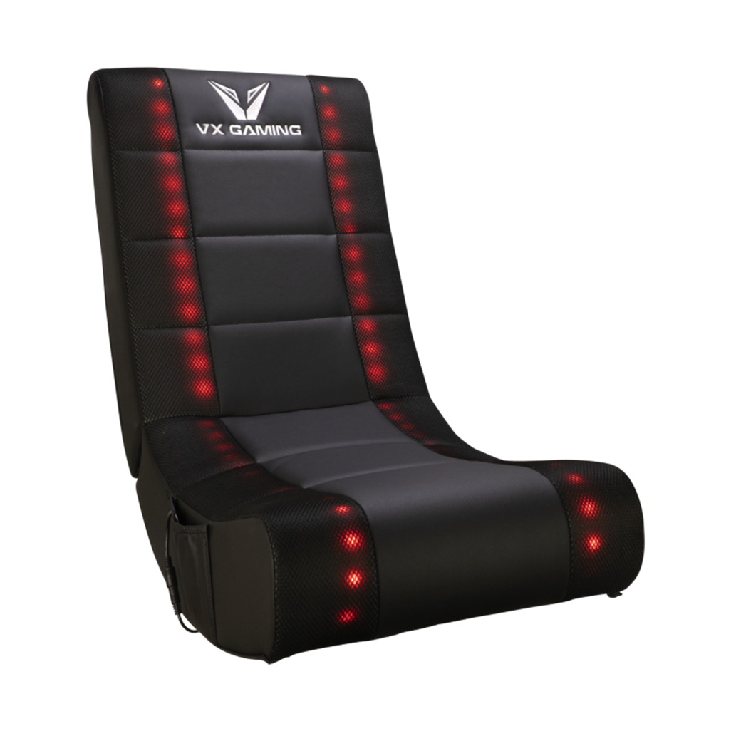 VX Gaming Electra Series Rocking Gaming Chair with LED lights