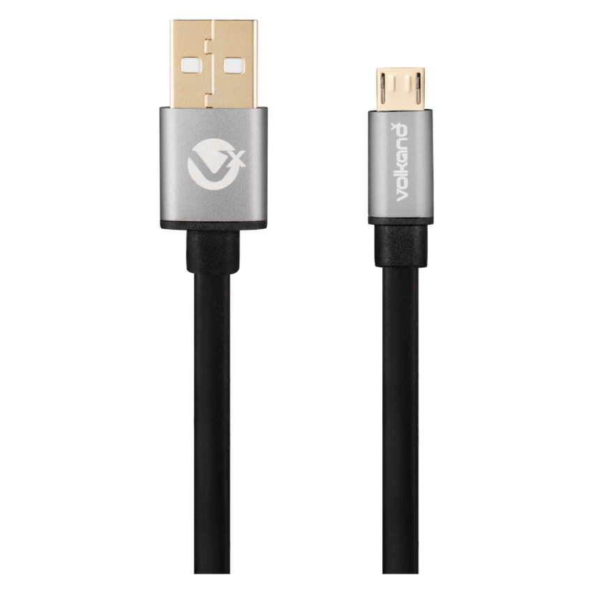 VolkanoX Couple Series Micro USB Premium Twin Pack 1m Charge/Data Cable - Black - image 2