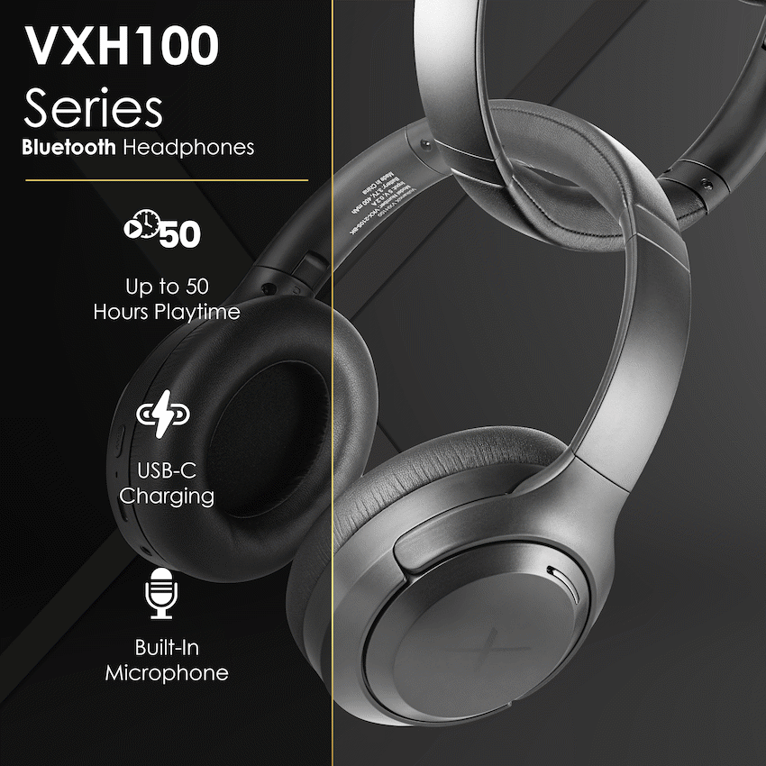 VolkanoX VXH100 Bluetooth Headphones with ANC  - Black - image 2