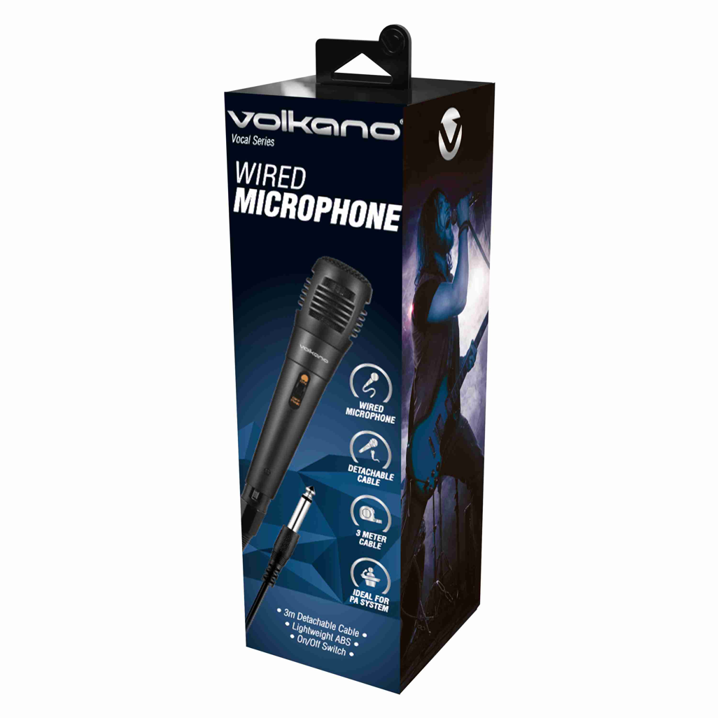 Volkano Vocal Series ABS Wired Microphone - Black