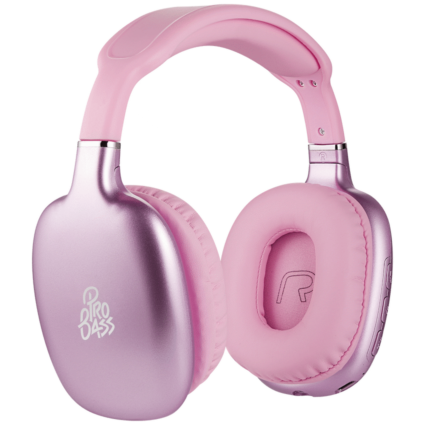 Pro Bass Retro Bluetooth Wireless Headphone with PU Case - Pink - image 2