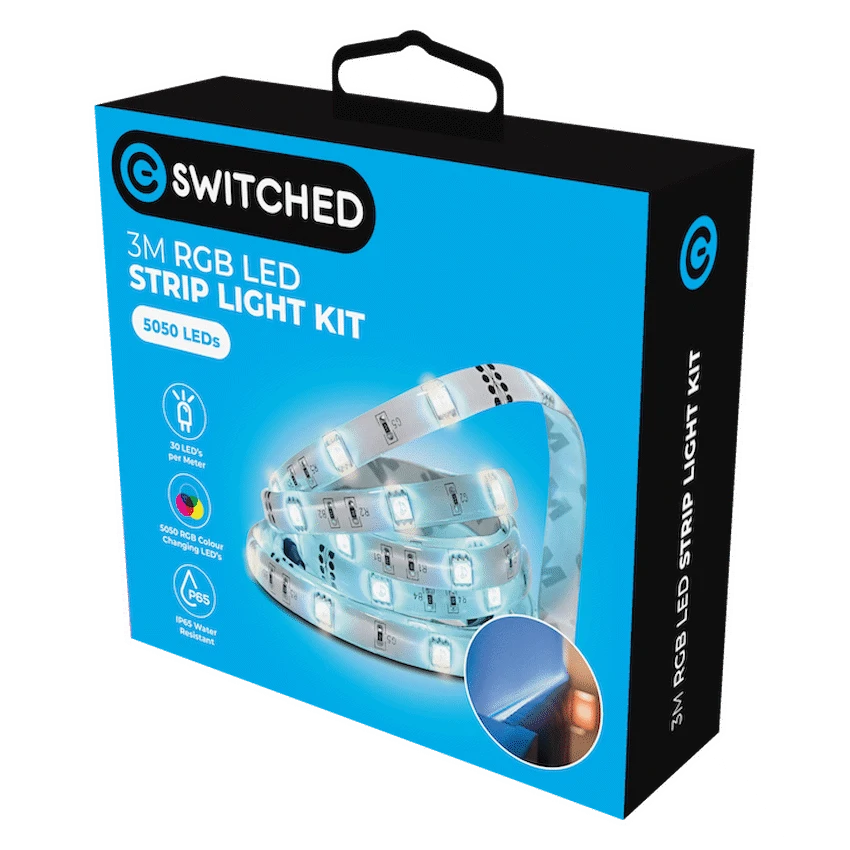 Switched 3m RGB LED Strip Light Kit - image 2