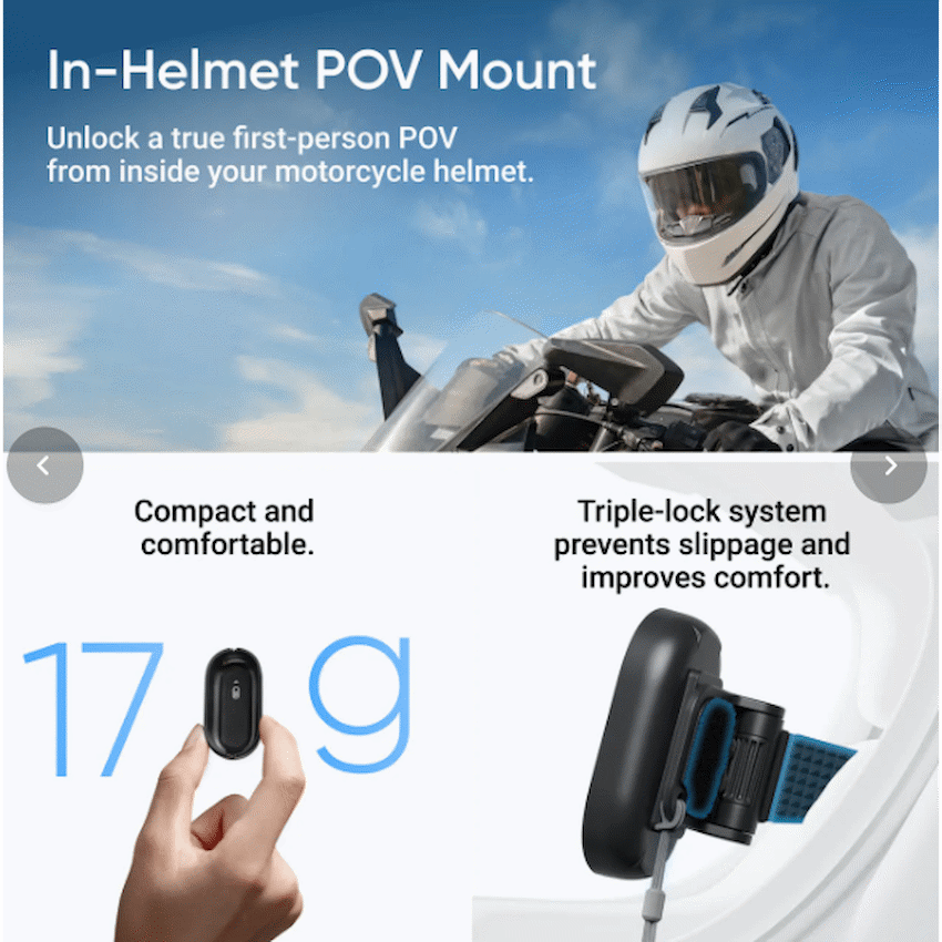 Insta360 GO 3S Motorcycle In-Helmet POV Bundle 128Gig - image 2